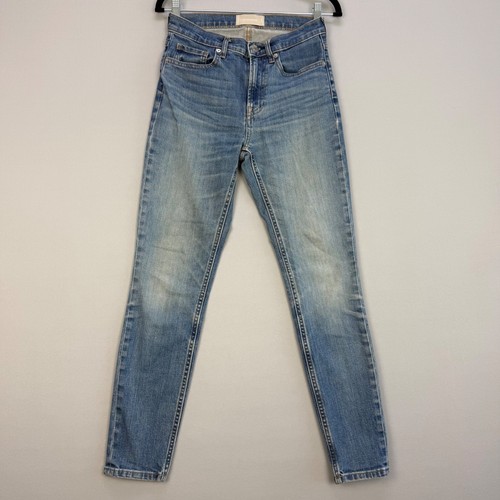 Everlane Authentic Stretch High Rise Skinny Jeans Medium Wash Blue Denim Size 26