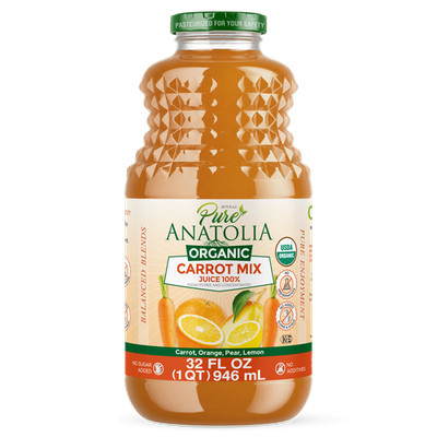 Organic Carrot Mix Juice, 32 Fl Oz Glass Bottle