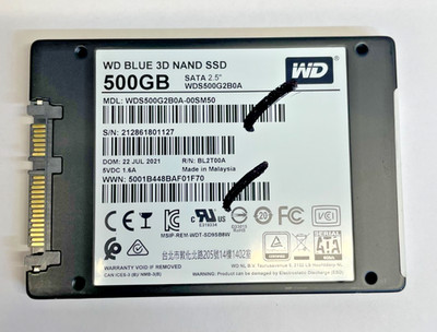 Western Digital 2,5'' Blue 3D NAND 500GB SSD WDS500G2B0A-00SM50 mit Win 11 Pro