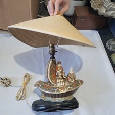 Novelty Japanese Satsuma Table Lamp with Shade