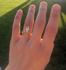 Marquise Zirconia Gold Ring