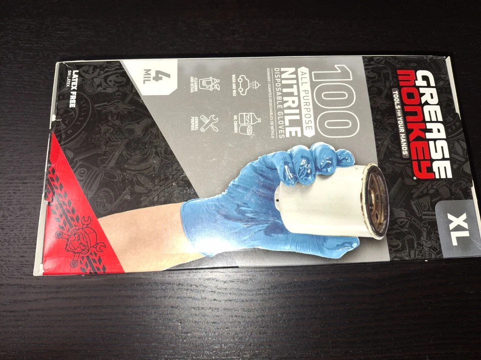 Guantes desechables Grease Monkey, nitrilo, todo uso, sin látex, (paquete de 6) Foto 3 de 3