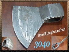 CUSTOM HANDMADE FORGED DAMASCUS STEEL AXE HEAD VIKING HATCHET TOMAHAWK 3040