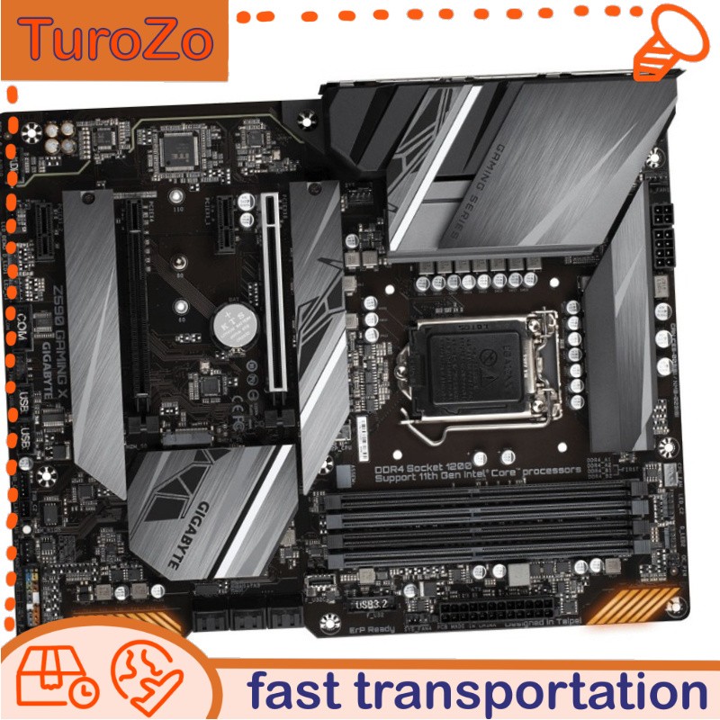 z590 Gigabyte gaming x LGA 1200 ATX Motherboard Support Intel core 11/10th Used