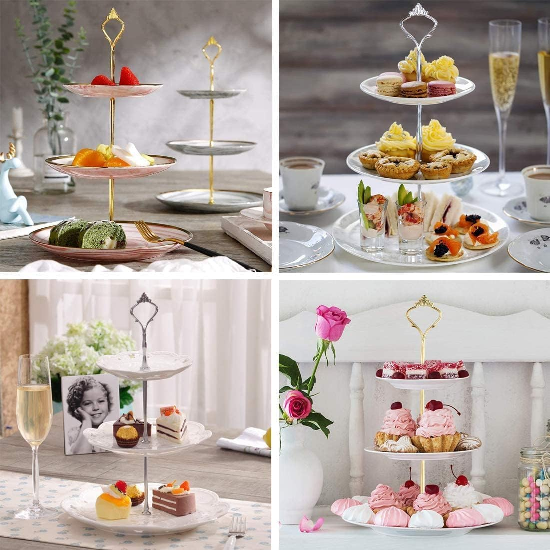 6 Sets 3 Tier Cake Plate Stand Handle, Cake Stand Hardware Handle