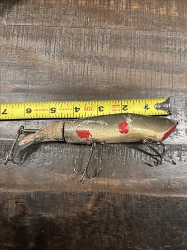 Vintage CC Roberts Mud Puppy, Glass Eyes. 6 " Vintage Wood Fishing Lure Muskie - 第 1/24 張圖片