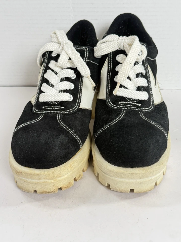 Tênis Vintage Sem Limites Tamanho 9 Plataforma Chunky Lug Sole Sapato Grunge Anos 90 Y2K - Imagem 3 de 4