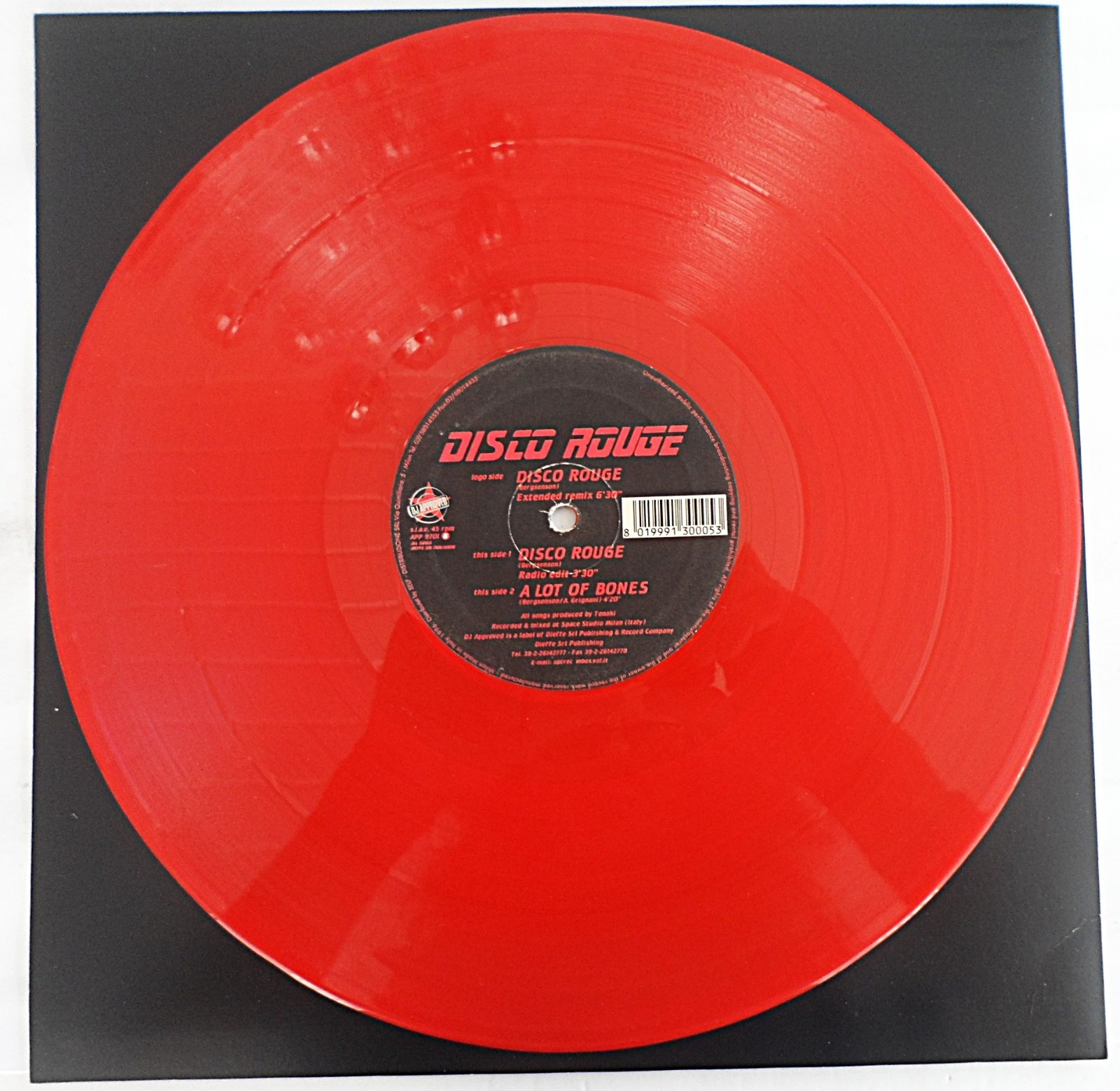 DISCO ROUGE - DISCO ROUGE 12"" RED VINYL 1996 DJ APPROVED APP9701 *VG*