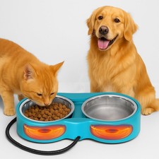 Pet Heated Bowl for Cat Dog, Freeze-Proof Warming Animal Food Feeder with Ant...