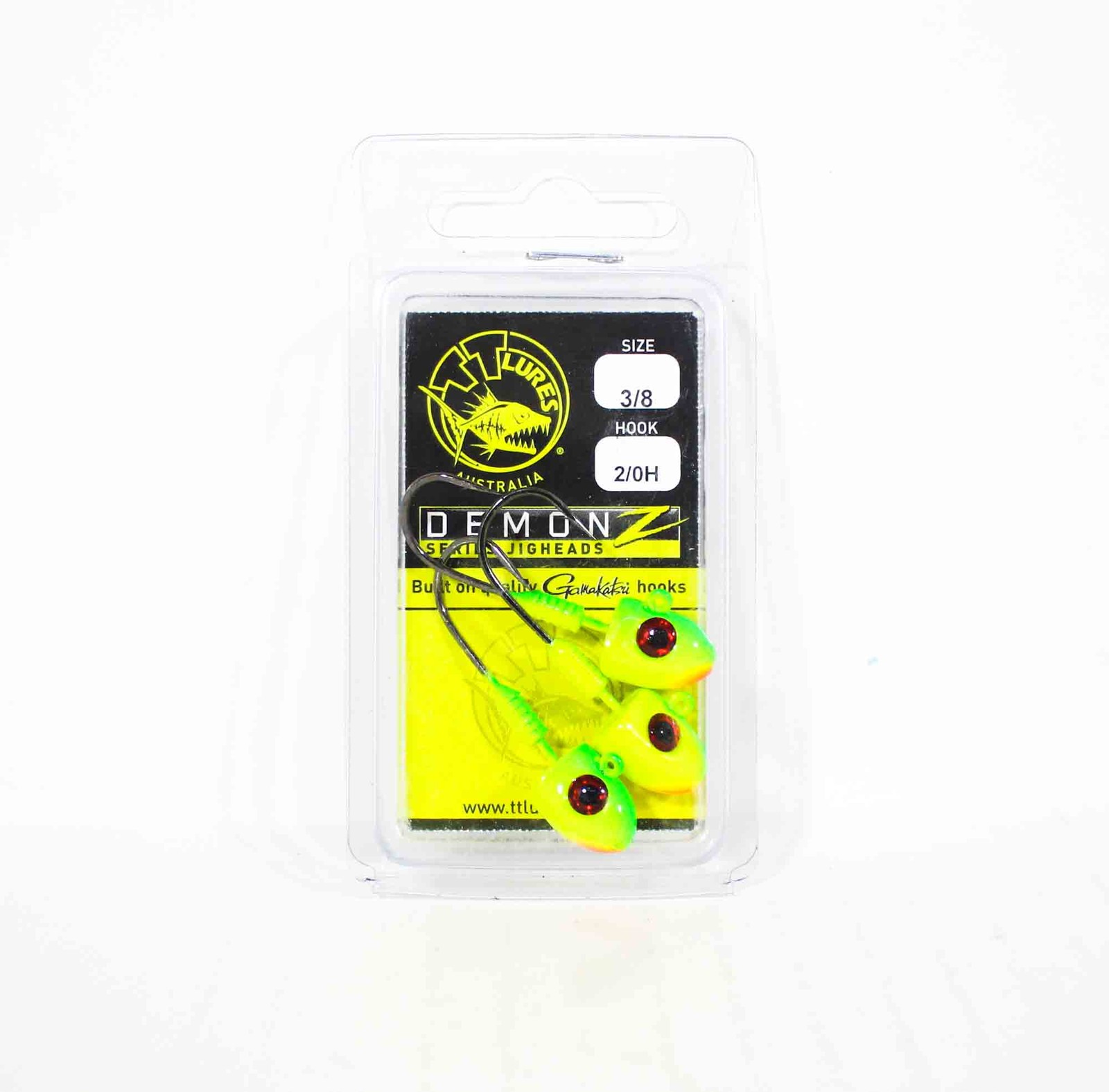 Tackle Tactics TT Demonz Jig Head 3/8oz 2/0H 3/pack Chart (7150)