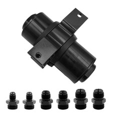 Inline Fuel Filter 10 Micron With 6an 8an 10an Adapter Bracket Clamp 50mm