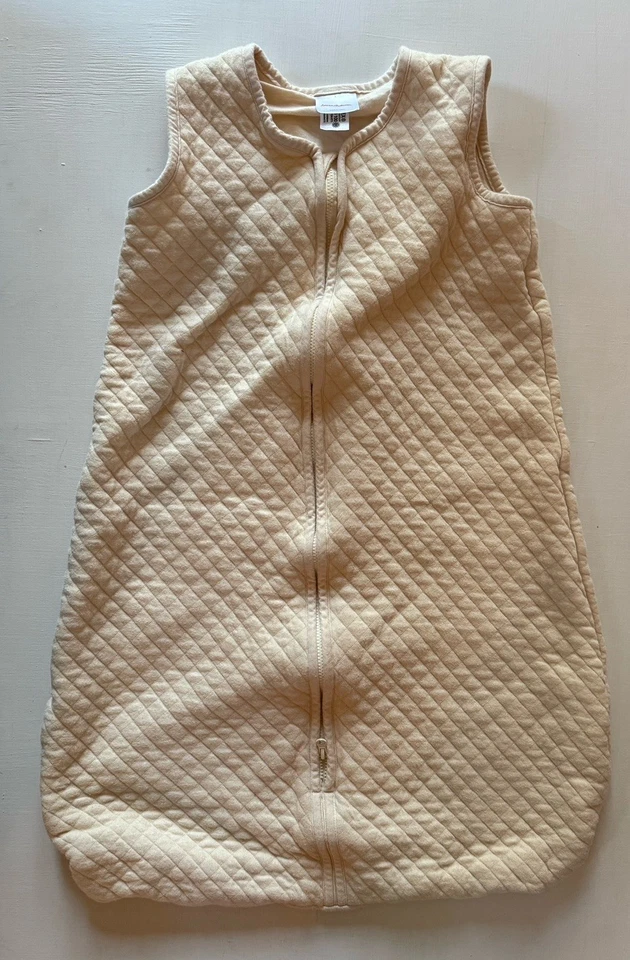 Juego de 2 sacos de dormir para bebé Hanna Andersson talla GRANDE acolchado algodón azul, crudo Foto 2 de 4