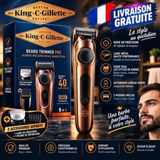 King C. Gillette Beard Trimmer Pro tondeuse barbe sans fil 3 peignes