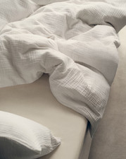 NEW H M Muslin single duvet cover set