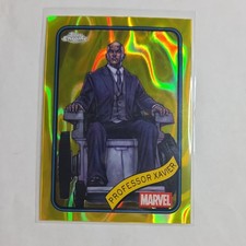 2025 Topps Chrome Marvel Yellow Lava Refractor Professor Xavier #27 🔥