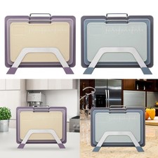 3 Pieces Cutting Board Chopping Board Grinding Function Scale with Base Cutting