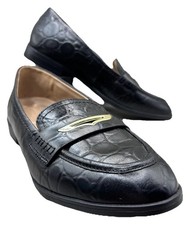Naturalizer 27 Edit Georgiana Black Leather Loafers Womens Size 7.5 READ 