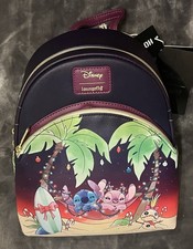 Loungefly Disney Stitch  Angel Holiday Beach Mini Backpack