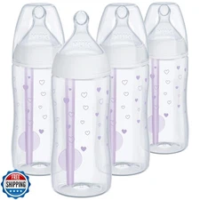 NUK Smooth Flow Pro Anti Colic Baby Bottle - Easy to Assemble and Clean and R