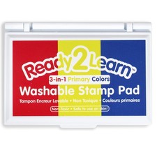 Ready 2 Learn Washable 3-in-1 Stamp Pad - Primary Colors - Red, Yellow, Blue