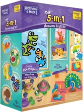5 in 1 Awesome Craft Kit | over 15 Projects Creative DIY Arts & Crafts Kit for K