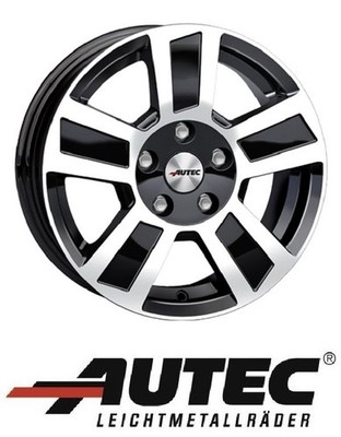 4x Autec Tigris 6X14 5/112 ET30 Schwarz poliert