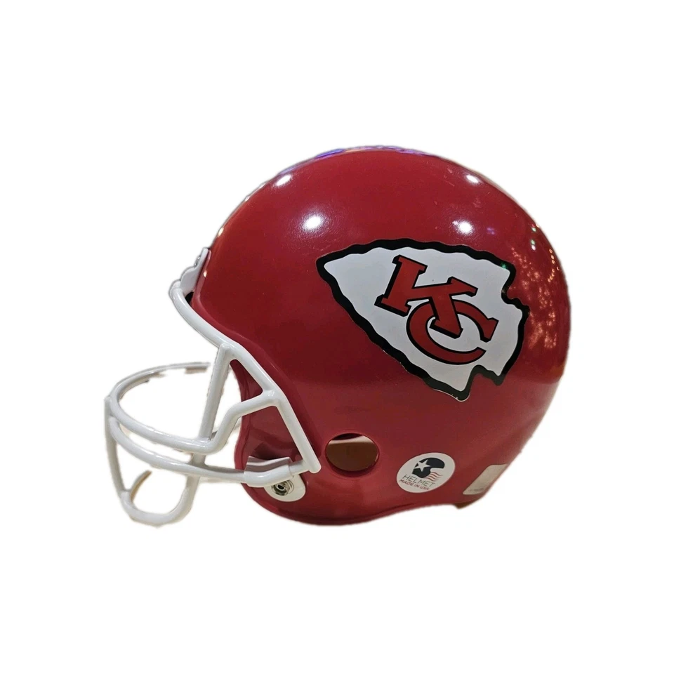 富兰克林堪萨斯城酋长队 NFL 塑料游戏儿童青少年橄榄球头盔复制品 — 第 3/4 张图片