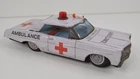 Vintage Bandai Tin Litho Friction Car Ford Galaxie Ambulance 8" Long