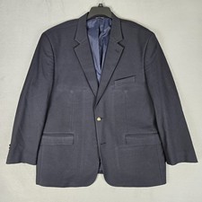 Oak Hill Perfect Fit Blazer Mens 54R Navy Blue Sport Coat Formal Classic READ