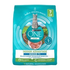 Purina ONE Indoor Advantage Chicken Flavor Dry Cat Food for 7+ Senior Cats-7lbs 3.60 per pound