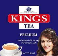 KINGS TEA PREMIUM ENGLISH BREAKFAST TEA 160 TEA BAGS (MULTIPACK OF 2 * 80 TEA B 0.03 per strip