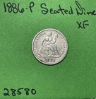 1886-P Seated Liberty Dime 10c Xf Extra Fine US Type Coin