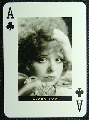 1 x Spielkarte Clara Bow Hollywood Great Movie Stars Y Ace Clubs