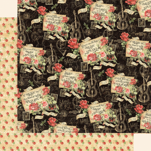 GRAPHIC 45 "LOVE NOTES" (8)12X12 PAPERS + STICKERS RETIRED ROMANCE SCRAPJACK'S - Picture 5 of 10