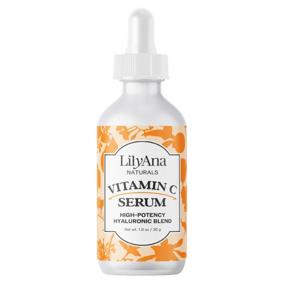 Lilyana Naturals Vitamin C Serum for Face, with Hyaluronic Acid & Vitamin E, 1oz