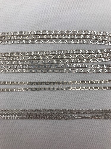 Collar de cadena de eslabón marino de plata esterlina 0,925 2 mm 3 mm 3,5 mm - Imagen 7 de 8