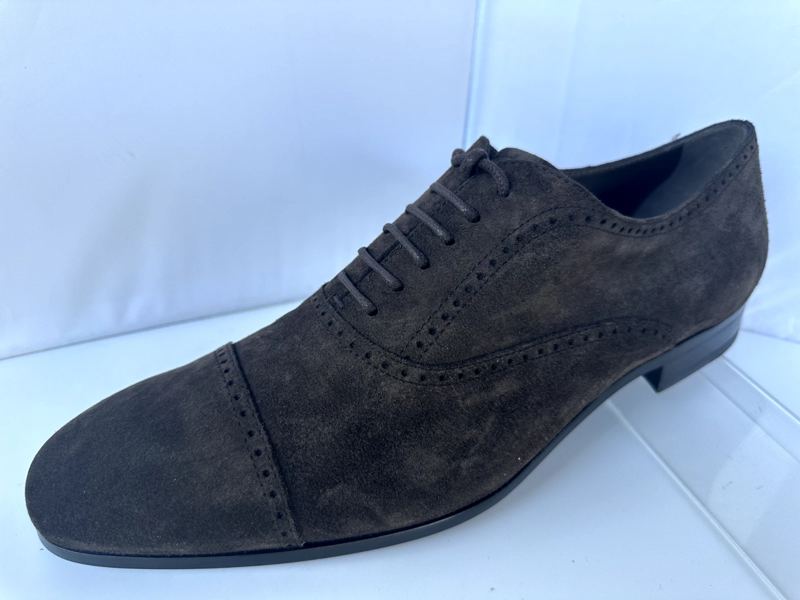 TOD’S Scarpe uomo Tod's nuove taglia 11 5 Oxford mocassino marrone allacc bucat scamosciato