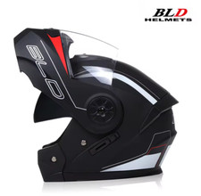 Casco Moto Modulare BLD Integrale Flip Up Doppia Visiera Motocross Racing Unisex