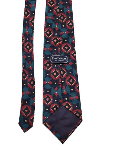 ネクタイ BURBERRYS /International GalleryBEAMS Genuine Burberrys Dark Blue Silk Tie w Various Multicolor Flags