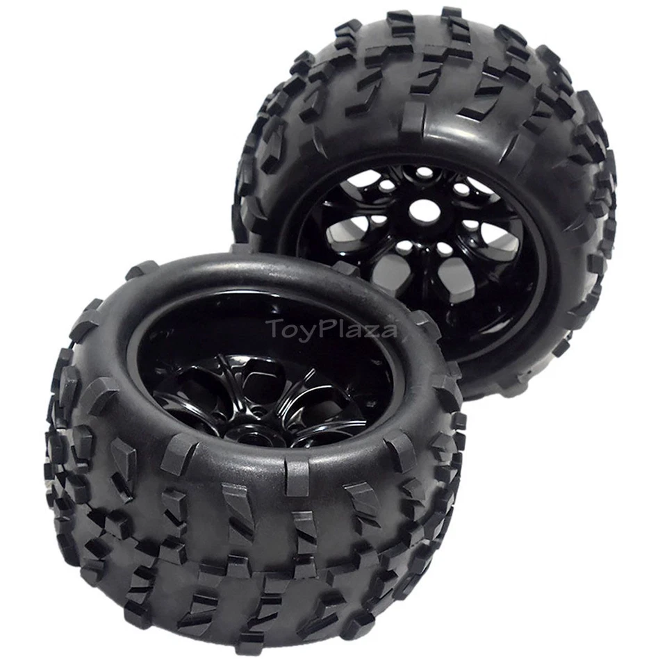 Rueda de buje negra completa Hispeed 62012 2 piezas para camión buggy HSP HiMOTO 1/8 RC Foto 4 de 4