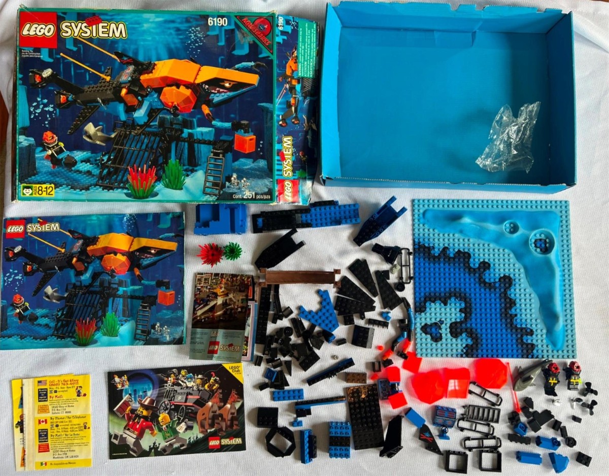 ウニョク サノク セット Lego System Aquazone 6190 Shark's Crystal Cave Box Set Manual