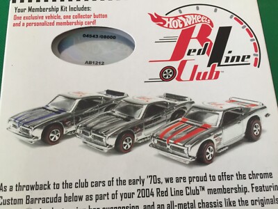 HOT WHEELS RLC EXCLUSIVE 2004 MEMBERSHIP KIT PLYMOUTH BARRACUDA