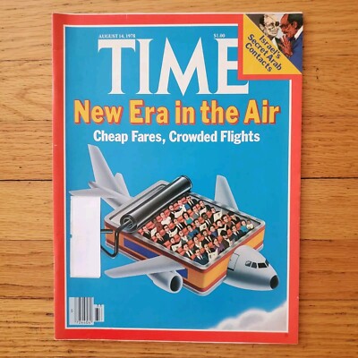 Time Magazine New Era In The Airline Dergulation Cheap Fares August 14 1978 NICE