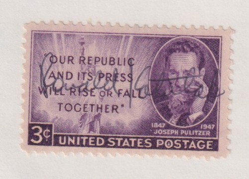 Ronald Kotulak, Chicago Tribune Pulitzer Prize Winning Reporter, signed stamp - Picture 2 of 2