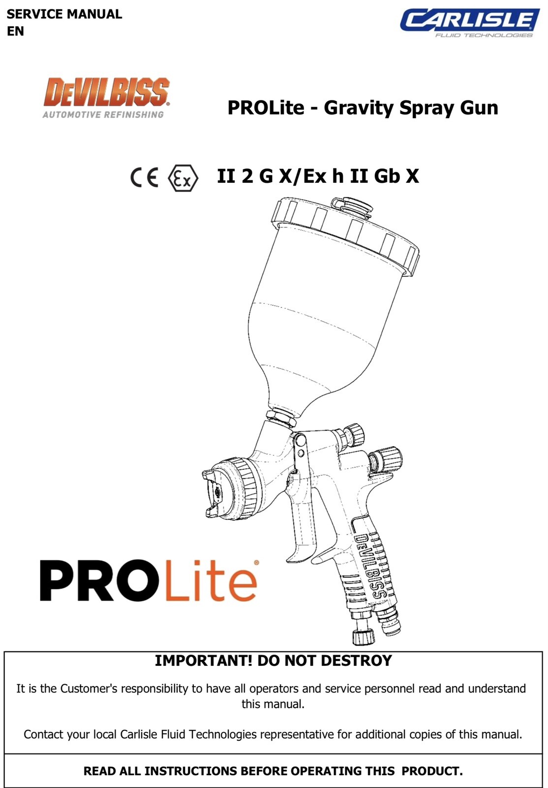 DeVilbiss GTI Pro Lite Spray Gun Blue Base Coat Te10 1.3mm Tip  