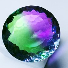 Tourmaline Bi-Colour Natural Large Size Round Cut Certified 90-92 Ct Gemstone