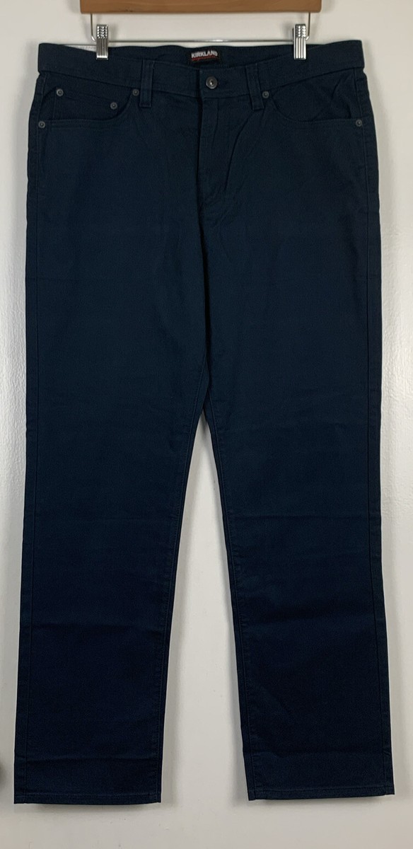 Kirkland Costco Mens Pants 36x32 5-Pocket Brushed Cotton Twill