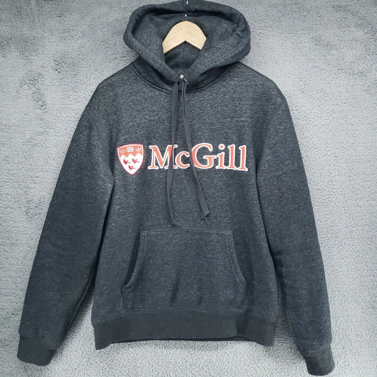 Montreal s McGill University Mens Gray Fleece Pullover Hoodie S eBay