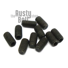 M3 x 6mm, Socket Set Screw Flat Point, 45H Steel, Black Oxide