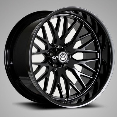 (Set-4) 26 inch 26x14 Artem Flow Form Novus Gloss Black wheels 6x5.5 6x139.7 -76
